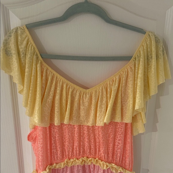 Pitusa Tiered Pastel Ruffle Beach Doll Dress - Picture 4 of 5